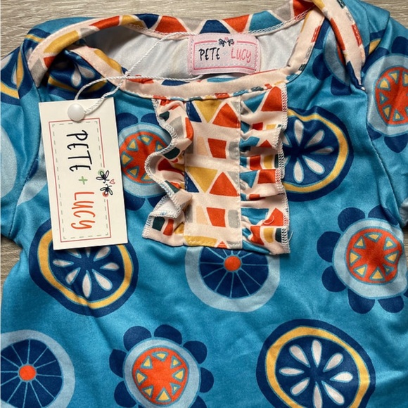 Pete + Lucy Baby Girl Geo One Piece - Picture 2 of 3